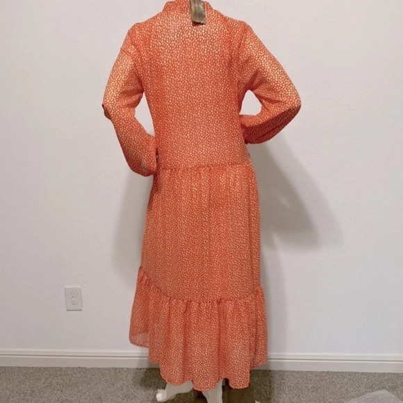 Turquoise Haven Orange/White Dress - Picture 3 of 4